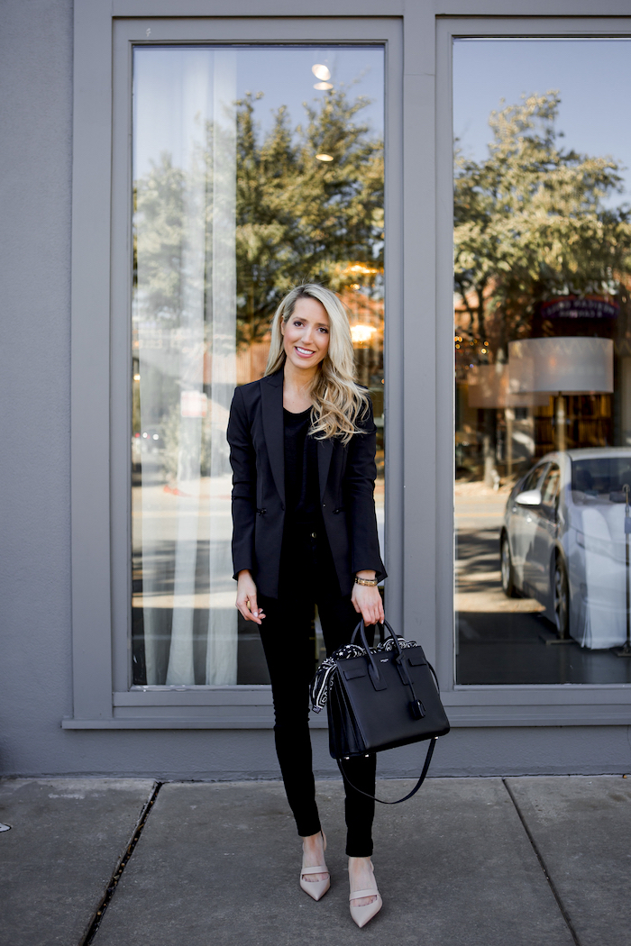black jeans work outfit