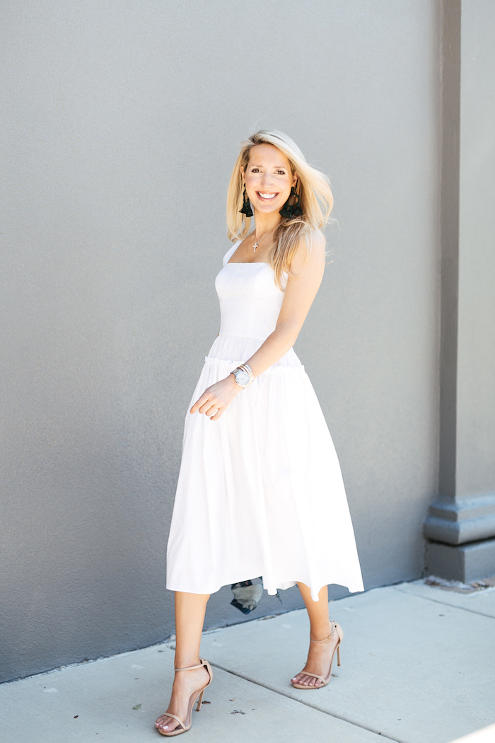 white dress heels