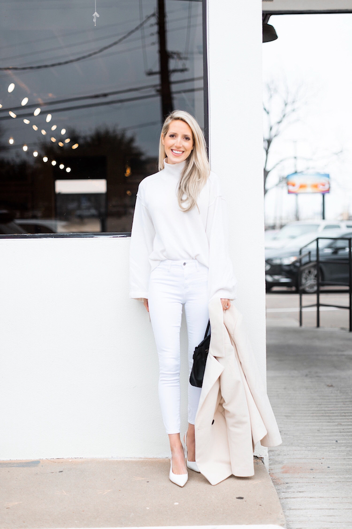 all white outfit winter