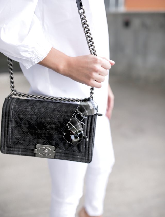WHITE OFF THE SHOULDER TOP | Krystal Schlegel
