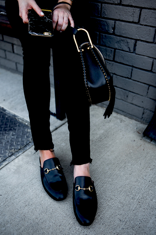 gucci princetown flats black leather nordstrom sale