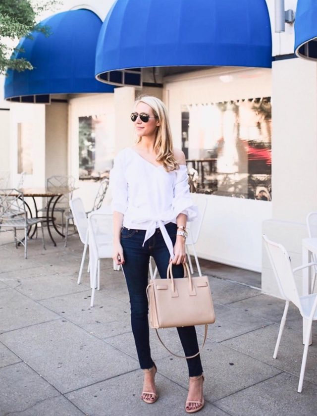 OFF SHOULDER BOW BLOUSE | Krystal Schlegel