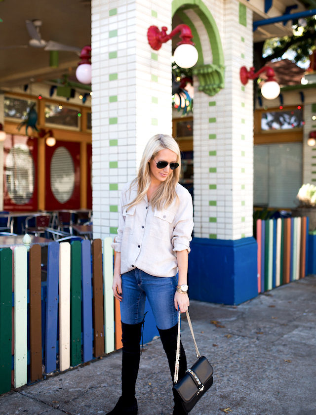 BLACK OVER THE KNEE BOOTS | Krystal Schlegel