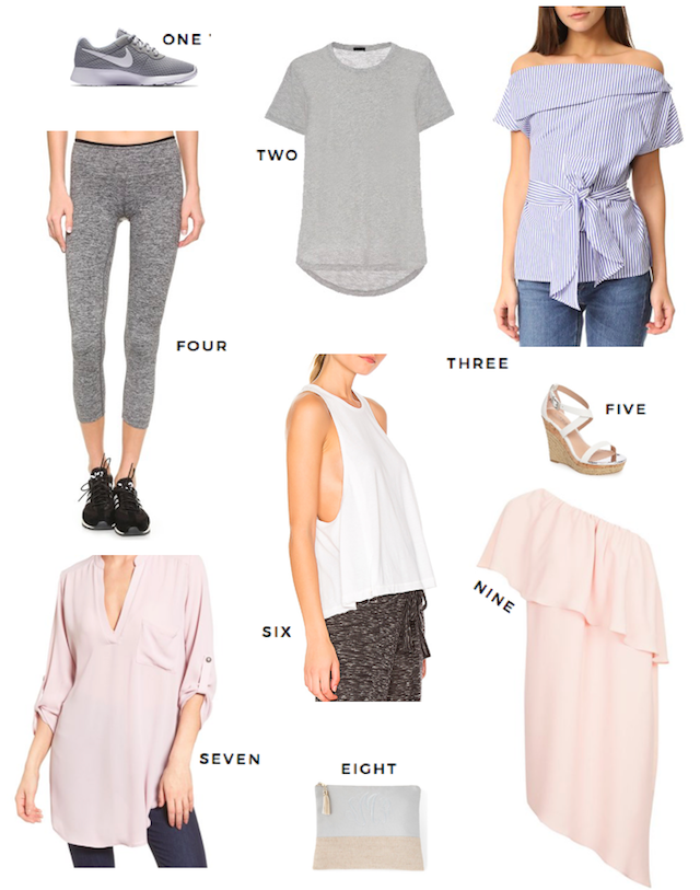 One shoulder tops and dresses, spring workout clothes and more finds ...