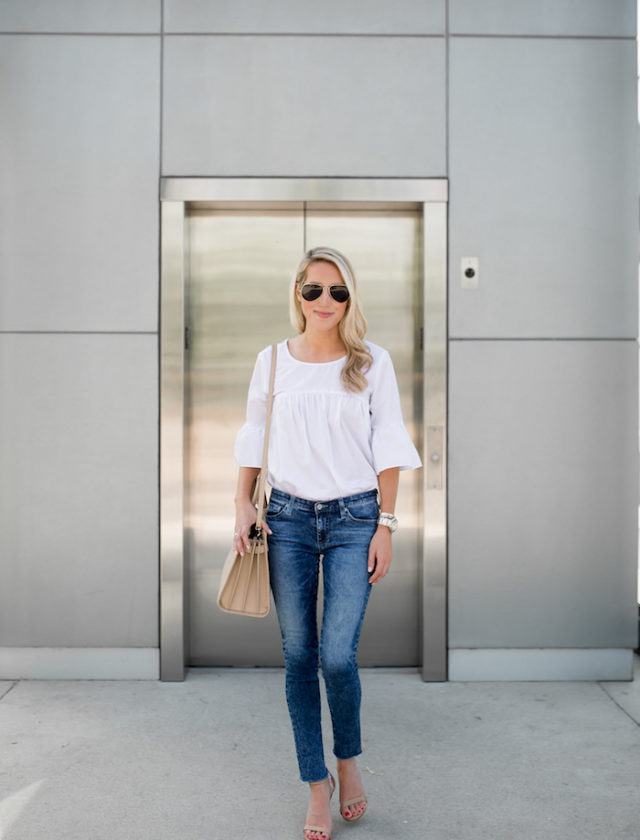 WHITE BELL SLEEVE BLOUSE | Krystal Schlegel