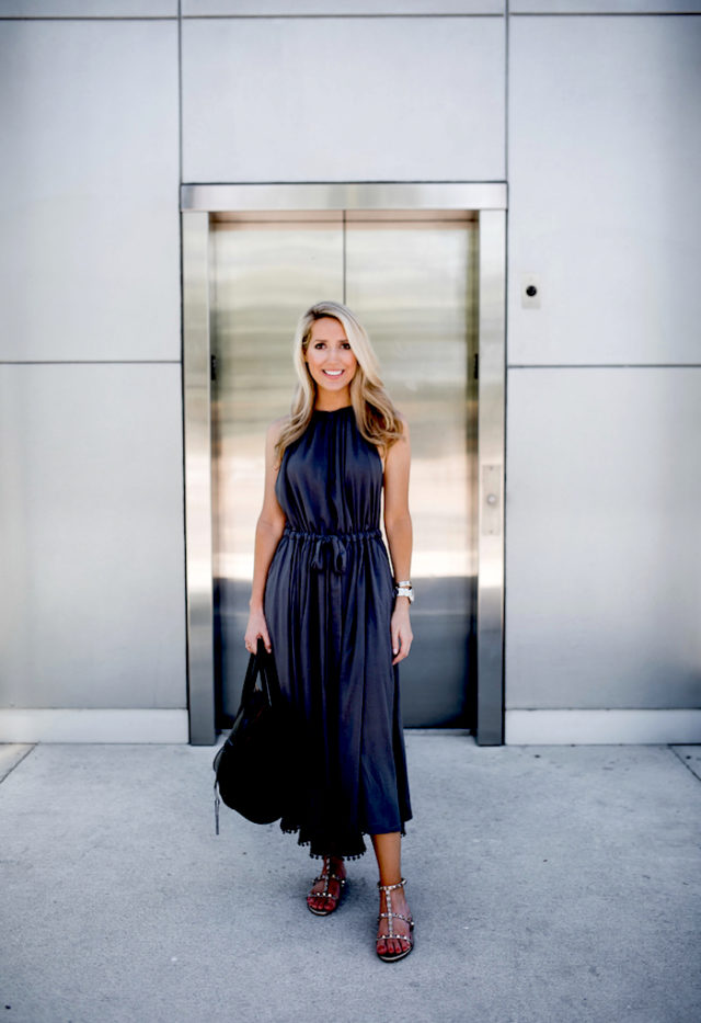 Midi Dress: Free people Spring Love Midi Dress in Carbon