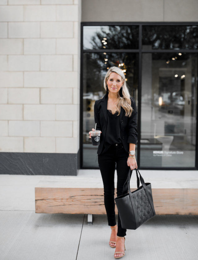 CLASSIC BLACK WORK TOTE | Krystal Schlegel