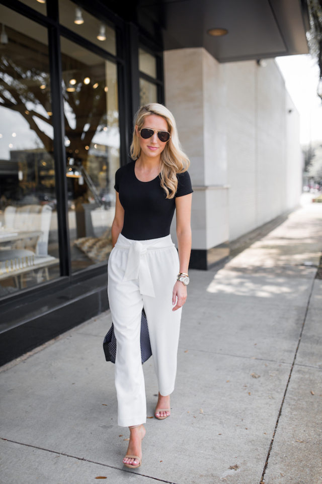 Must have black bodysuit and chic club monaco pants - shopbop