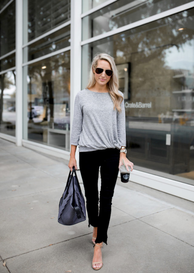 Nordstrom sweater and jeans - comfortable basics for Fall