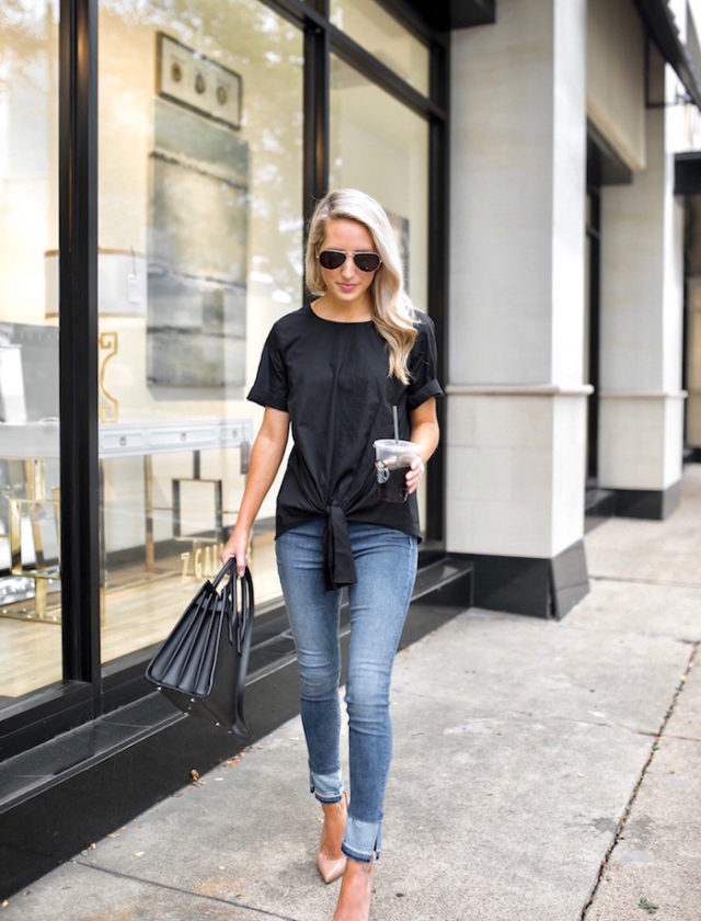 TIE FRONT TOP UNDER $60 | Krystal Schlegel