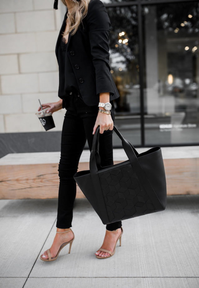 Welden bags traverse tote - classic black bag for work or travel