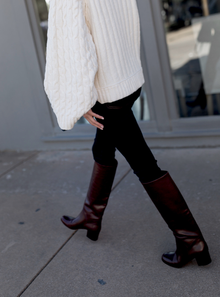 Cozy fall outfits and pumpkin candle from Nordstrom