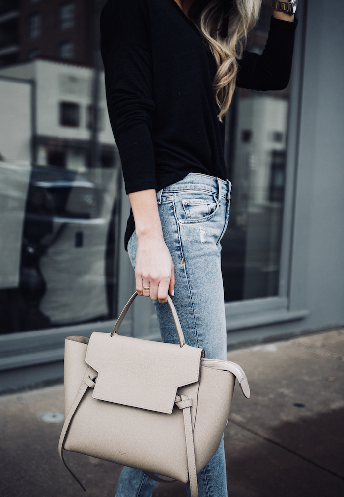 Celine Belt Bag and Rag & Bone jeans - Dallas fashion blog
