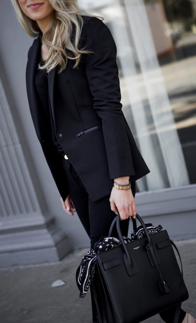 office outfit ideas - veronica beard scuba blazer and frame le color ...