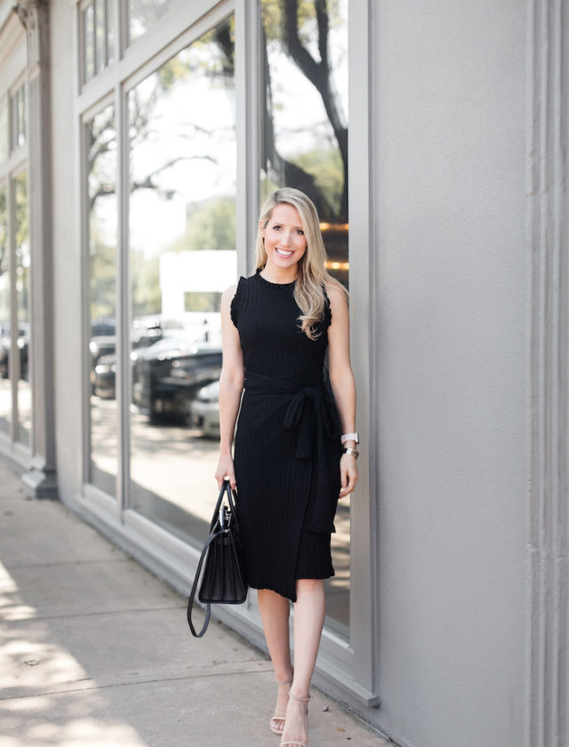 Flattering Black Wrap Dress | Krystal Schlegel