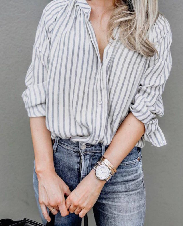 Stripes for Summer - a comfortable stripe blouse by Splendid