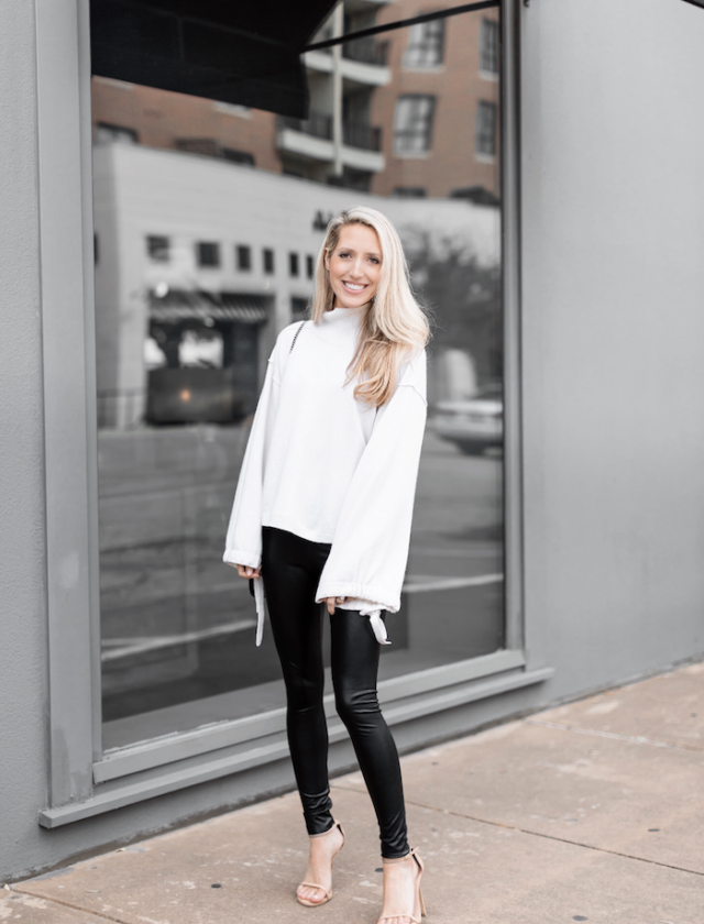 HOW TO STYLE FAUX LEATHER LEGGINGS | Krystal Schlegel