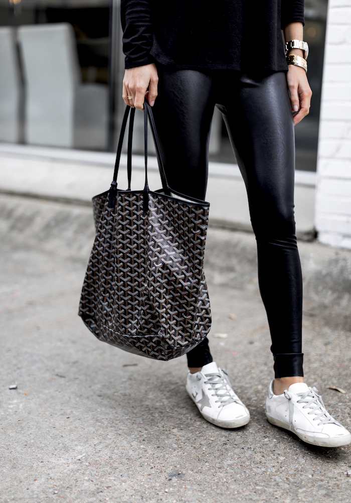 How to Style Faux Leather Leggings