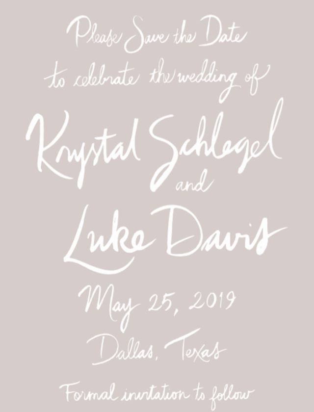 Our Save the date | Krystal Schlegel